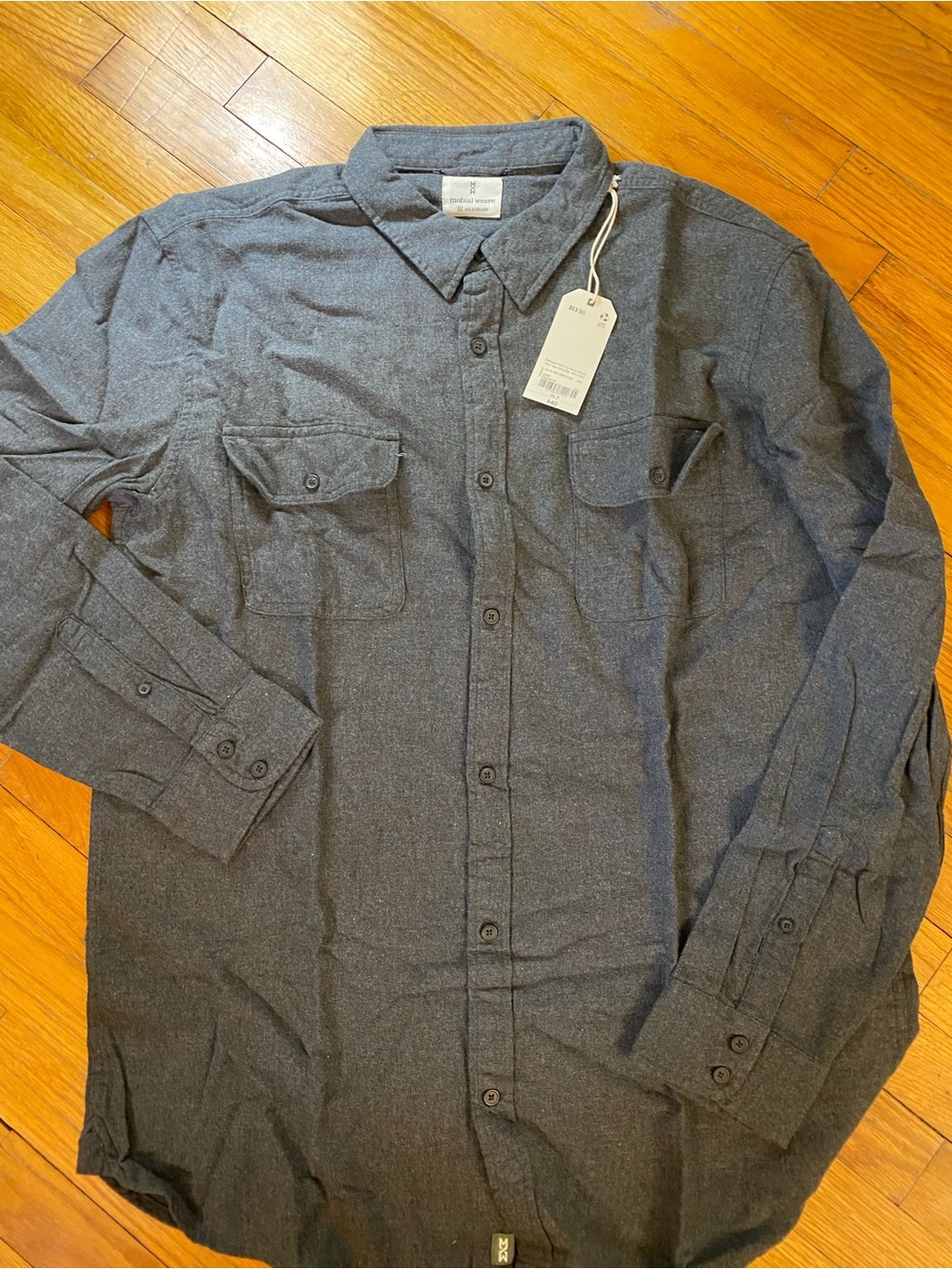 Men’s Mutual Weave Gray Button-Up Shirt XLT